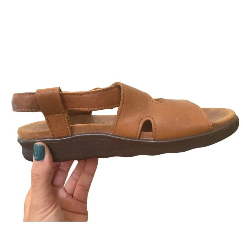 SAS  Women's Brown Tripad Comfort Sandals Size 6 Open Toe Comfort Strappy - Picture 2 of 10